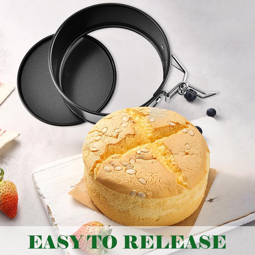 4 Inch Springform Pan Mini Baking Mold Round Leakproof Nonstick Removable Bottom Bakeware for Mini Cheesecakes