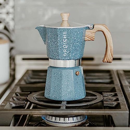 Milano Stovetop Espresso Maker Moka Pot 9espresso Cup 15.2oz Indigo (9 espresso cups / Indigo)