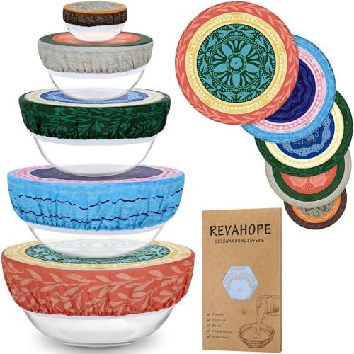 5 Size Beeswax Bowl Covers for Bread Proofing
