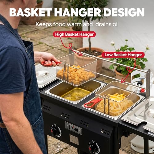 Fish Fryer Set & Cart for Outdoor Cooking