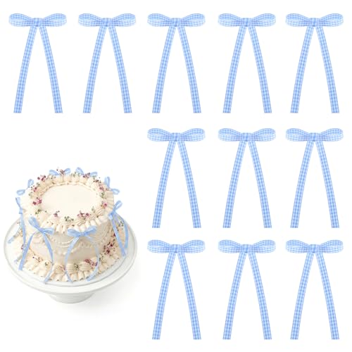 Bow Cupcake Toppers Bow Birthday Decorations Coquette Themed Bow Cake Topper for Bridal Wedding