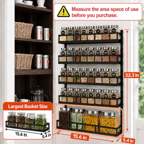 Wall Mount Spice Rack Organizer