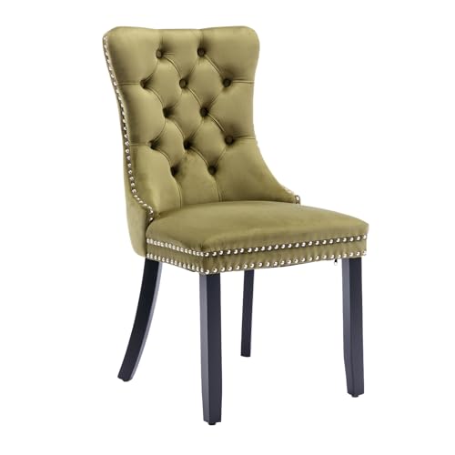 Velvet Upholstered Dining Chairs Set