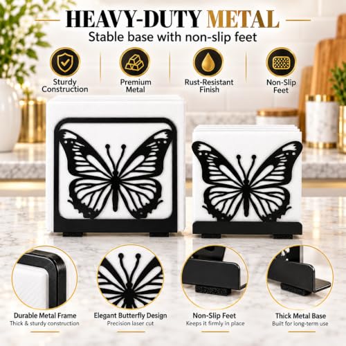 Parent 2 Pack Napkin Holder for table for everyday and beverage napkins
