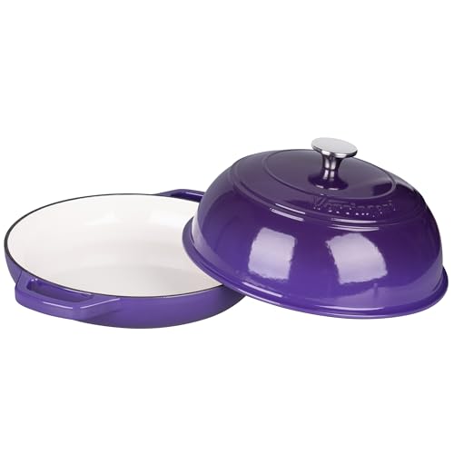 Enameled Cast Iron Dutch Oven Pot with Lid (Purple)