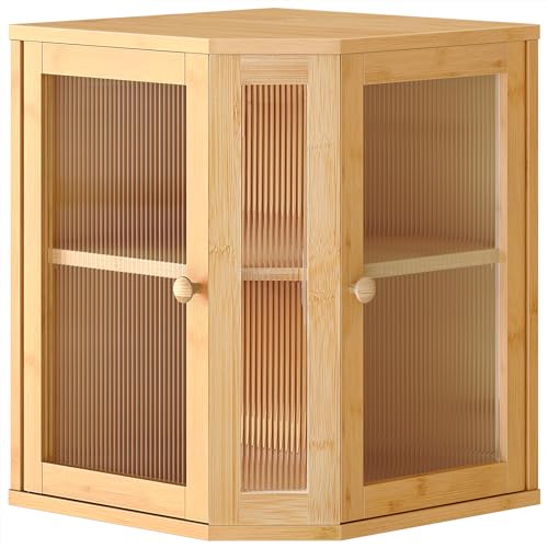 Bread Box Bamboo Bread Box for Kitchen Countertop (Natural)