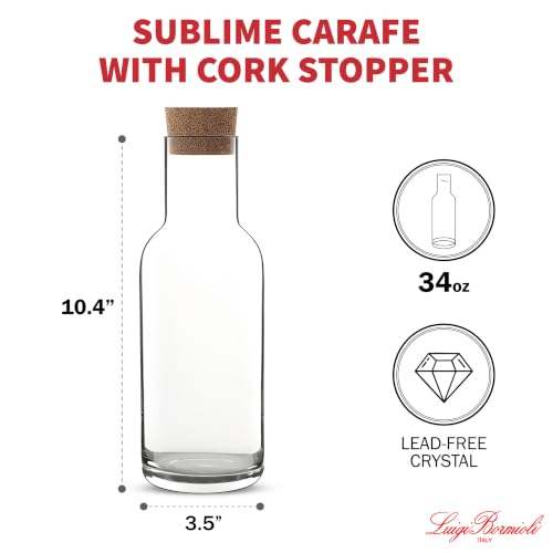 Wine Carafe 48 Oz Glass Decanter for Red