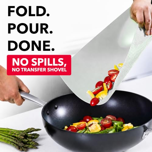 Extra Thick Flexible Plastic Cutting Board Mats With Food Icons & EZ