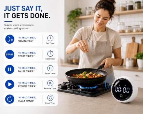 Digital Rotating Magnetic Kitchen Timer with Voice Control (Green)