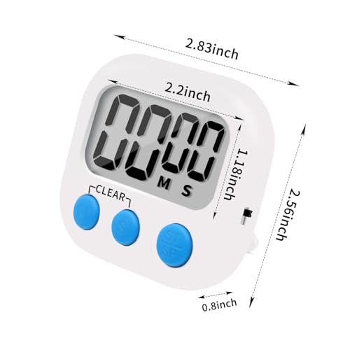 12 Pack Small Digital Kitchen Timer Magnetic Back and ON