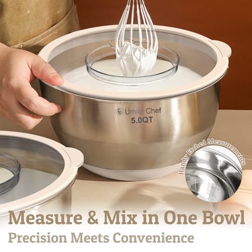 Mixing Bowles Set with Lids Set (Khaki)