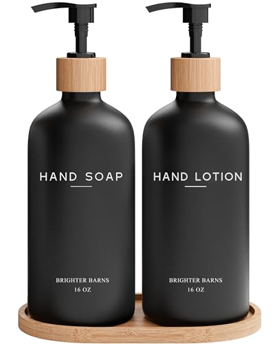 Luxury Glass Hand and Dish Soap Dispenser by Brighter Barns
