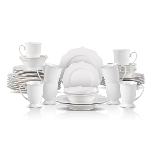 New Bone China Embossed Dinnerware Set