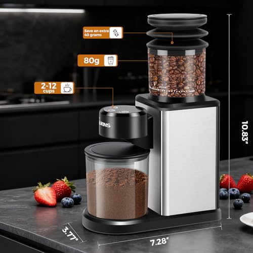 Electric Coffee Grinder for Home (Light Black)