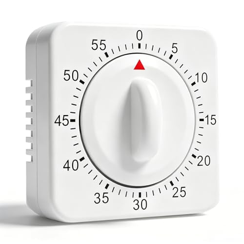 60 Minute Mechanical Kitchen Timer (White)
