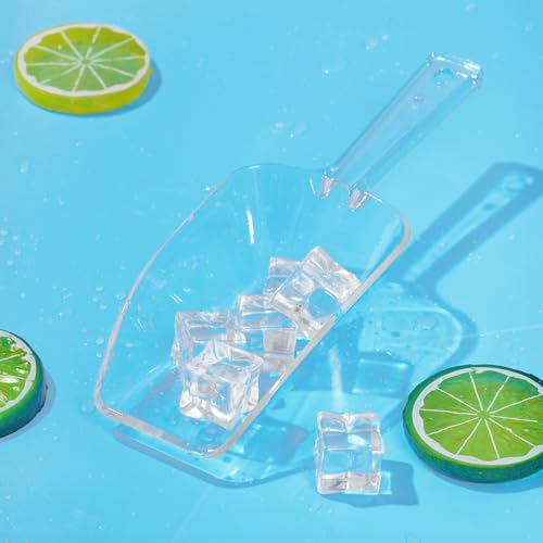 4Pcs Clear Plastic Ice Scoop for Freezer
