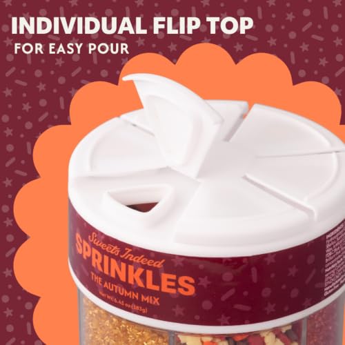 Sprinkles 6 Cell Edible Sprinkle Mix Jimmies Perfect for Cake Decorations Baking Ice Cream Cookies Cupcake Topper