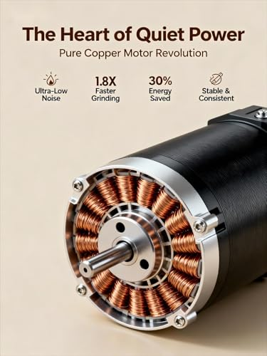 Portable Electric Burr Coffee Grinder (Light Beige)