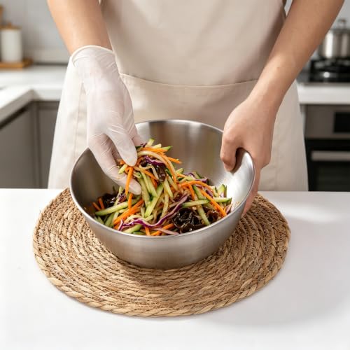 3 Pcs Stainless Steel Mixing Bowls Metal Mixing Bowl Set 1.5