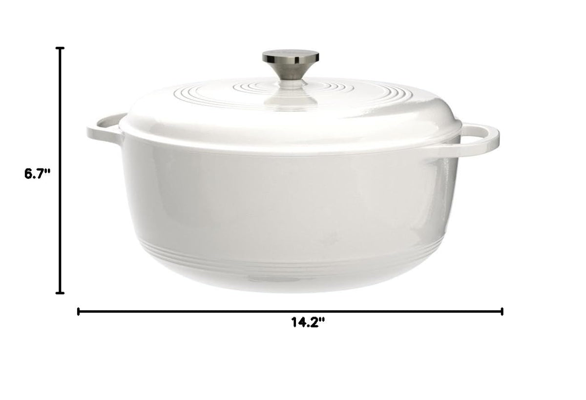 Essential Enamel Cast Iron Dutch Oven (Oyster White)