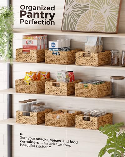 Wicker Storage Baskets Pack 6