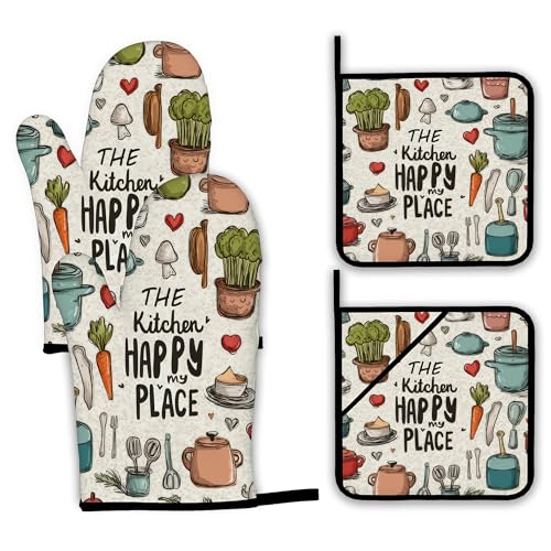 Abstract Daisy Flower Oven Mitts and Pot Holders