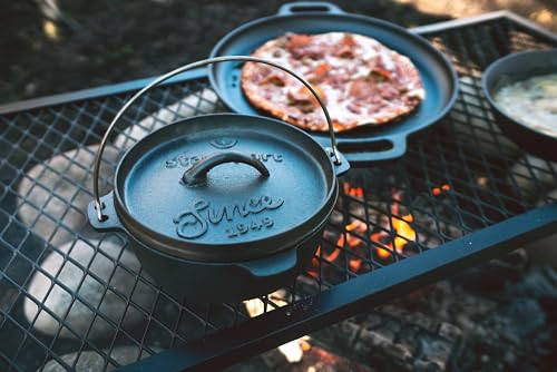 s Cast Iron Dutch Oven with Lid (Flat Bottom-4 QT)
