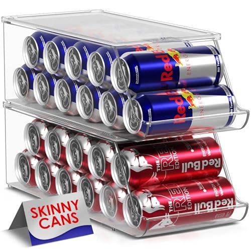 Skinny Soda Can Organizer for Refrigerator