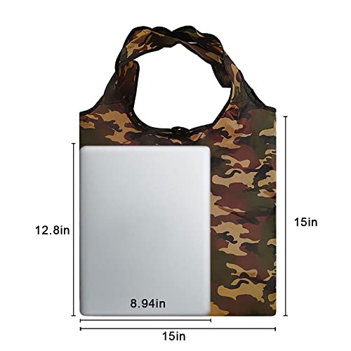 10 Pack Durable Folding Large Kitchen Reusable Shopping Bags with Handles Bulk
