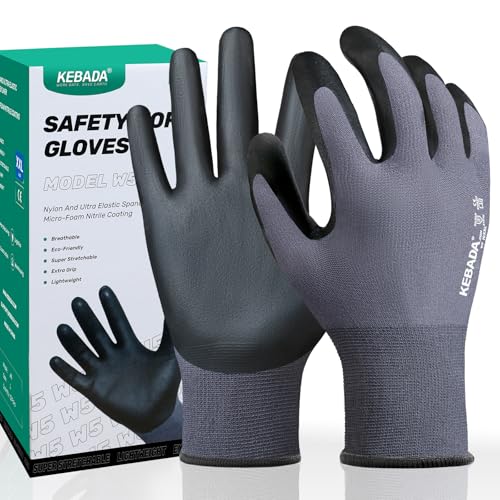 Nitrile Coated Safety Work Gloves for Men Women