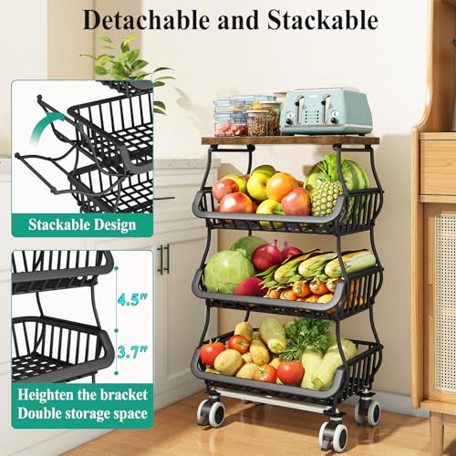 Fruit and Vegetable Basket Stand for Kitchen