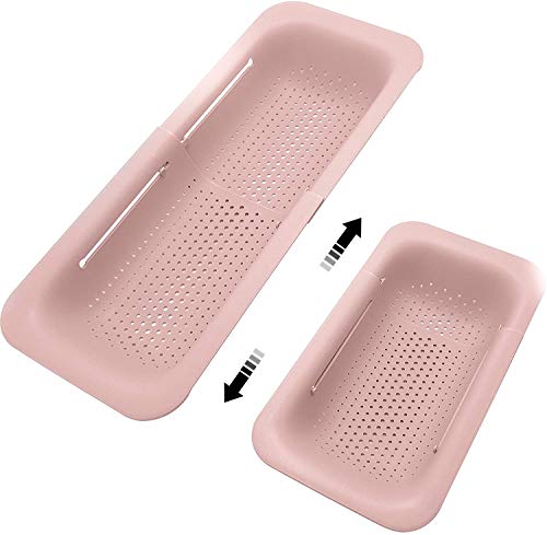 Collapsible Sink Colanders and Strainers Basket Extendable Plastic Fruit Vegetable Strainer Drainer Basket for Kitchen