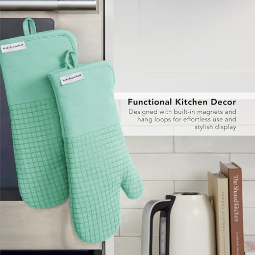 Gourmet Series Gridlines Oven Mitts 2 (Spearmint)