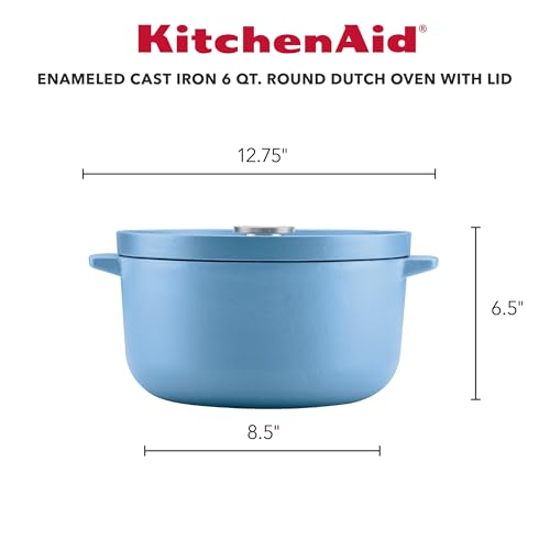 Enameled Cast Iron Dutch Oven (Blue Velvet)