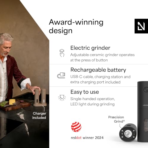 US-SPA-PARENT-NEW Electric Salt and Pepper Mill Set of 2