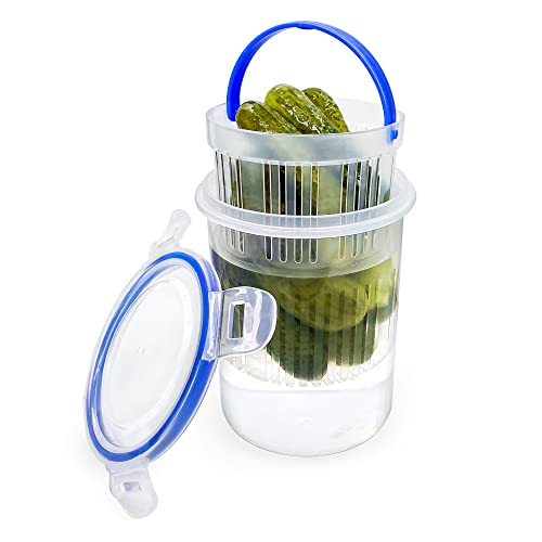 Pickle Jar pickle container with strainer Pickle Holder Keeper Lifter