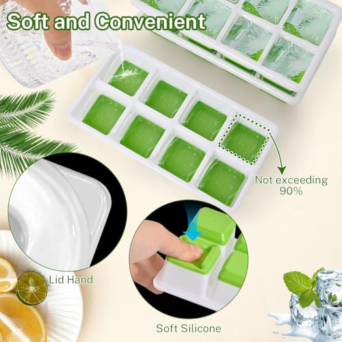 Silicone Ice Cube Tray with Lid