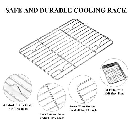 Baking Sheet with Rack Set [2 Pans + 2 Racks]