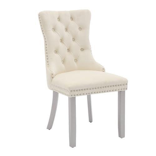 Velvet Upholstered Dining Chairs Set