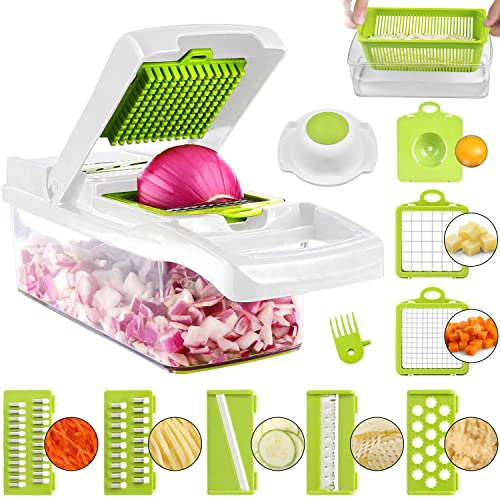 Vegetable Chopper With Container (Lime)