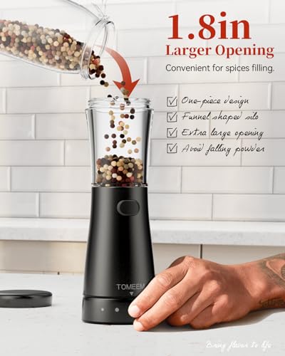 Electric Salt and Pepper Grinder Set with Storage Base