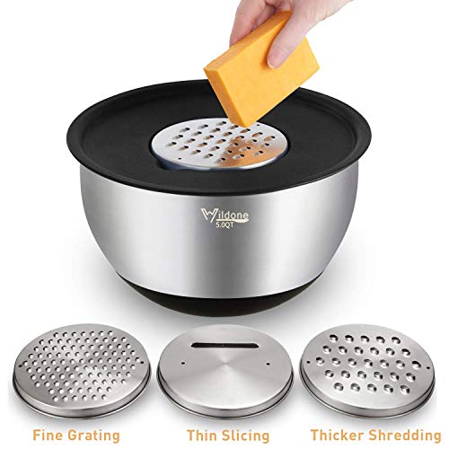 Mixing Bowls with Airtight Lids Set (Black)