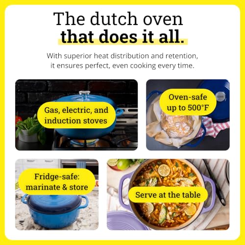 Essential Enamel Cast Iron Dutch Oven (Caribbean Blue)