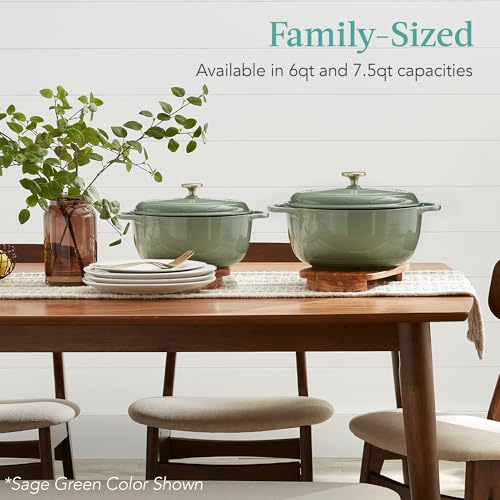 6 Quart Enamel Cast (Cornflower Blue / 6qt Round)
