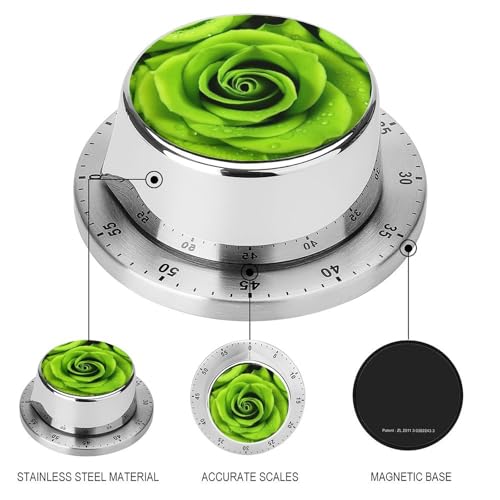 Green Rose Kitchen Timer (One Size / Green Rose)