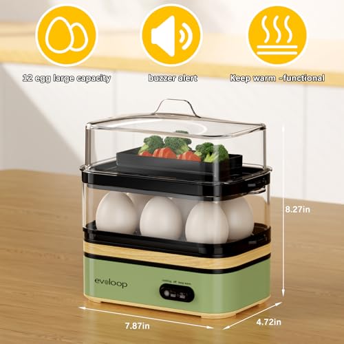 Rapid Egg Cooker Electric 12 Eggs Capacity