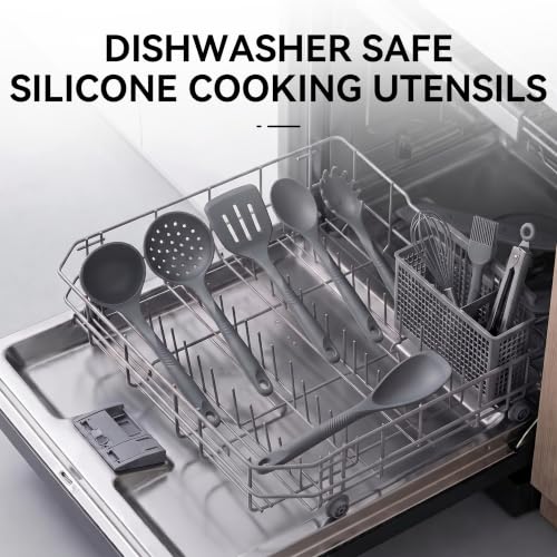Silicone Cooking Utensils Set (Gray)