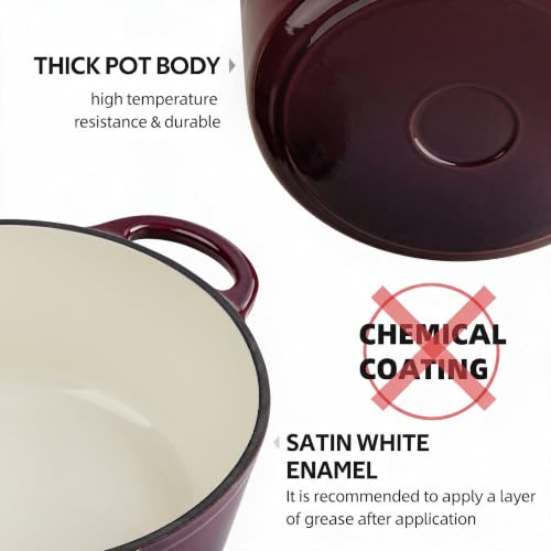 Dutch Oven Enameled Cast Iron with Lid (Fig / 3 QT)