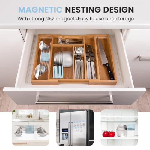 Magnetic Measuring Cups and Spoons Set (GLACIER BLUE)