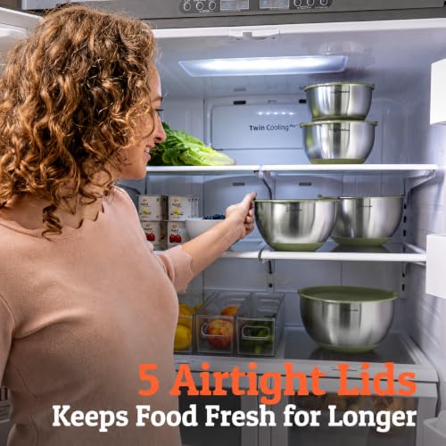 Premium Mixing Bowls With Lids Set (Sage)